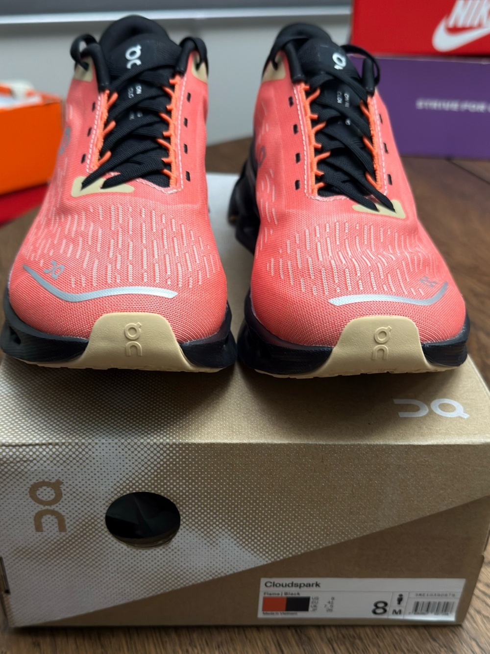 On Cloudspark Running Shoes Flame/Black | Men's Size 8 | Brand New in Box